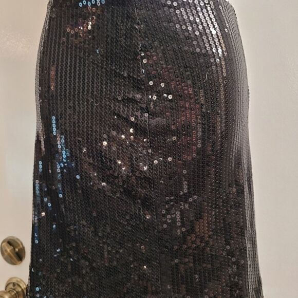 Tulle black sequined pencil skirt - Picture 1 of 4